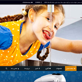 نمونه کار طراحی سایت کارخانه شیرآلات بهداشتی رایو