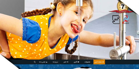 نمونه کار طراحی سایت کارخانه شیرآلات بهداشتی رایو
