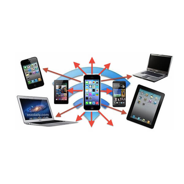 اشتراک اینترنت مویابل با دستگاه هایی دیگر